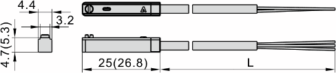 Розміри міні-геркону SC-CMS-G, міні-датчику Холла SC-DMS-G