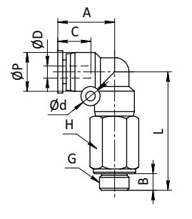 чертеж фитинга SF-EPEG