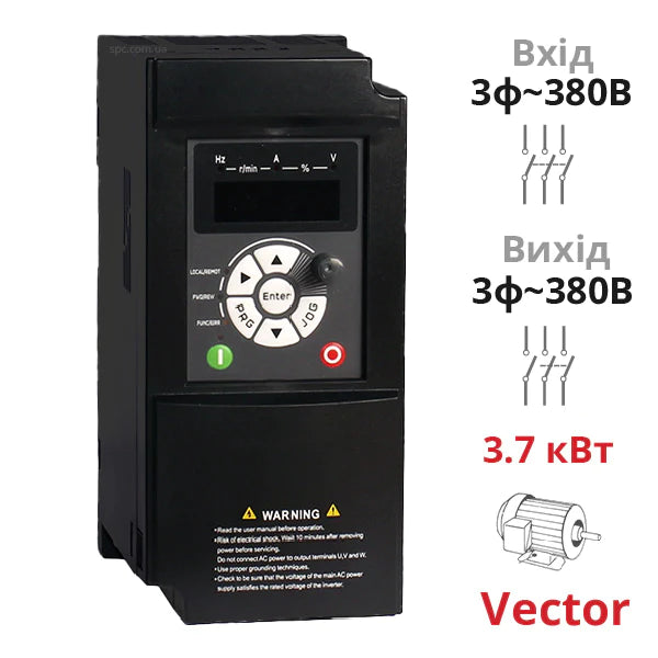 Vector frequency converter 3.7 kW, 3F/380V (SPLC-AT20-3R7G4)
