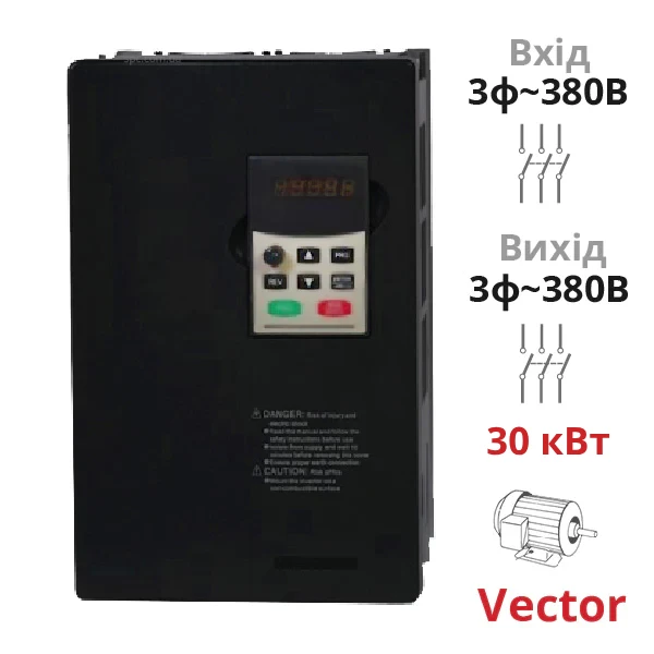 Векторний перетворювач частоти 30 кВт, 3Ф/380В (SPLC-NZ8400-30G/37P)
