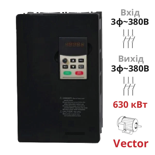 Vector frequency converter 630 kW, 3Ph/380V (SPLC-NZ8400-630G)