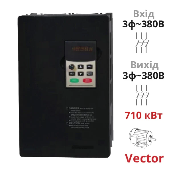 Vector frequency converter 710 kW, 3Ph/380V (SPLC-NZ8400-710G/800P)