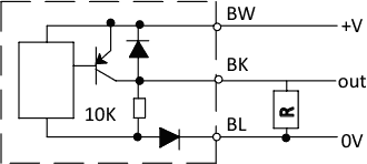 Wiring of Inductive Sensor PNP